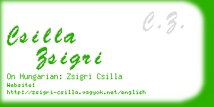 csilla zsigri business card